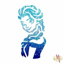 5x5 cm-es Csillám tetoválás sablon - Frozen Elsa 67
