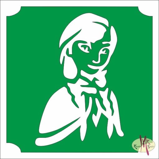 5x5 cm-es Csillám tetoválás sablon - Frozen Anna 70