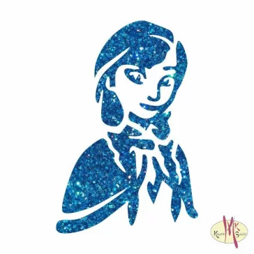 5x5 cm-es Csillám tetoválás sablon - Frozen Anna 70
