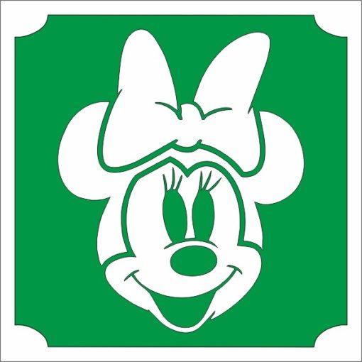5x5 cm-es Csillámtetoválás sablon - Minnie Mouse 72