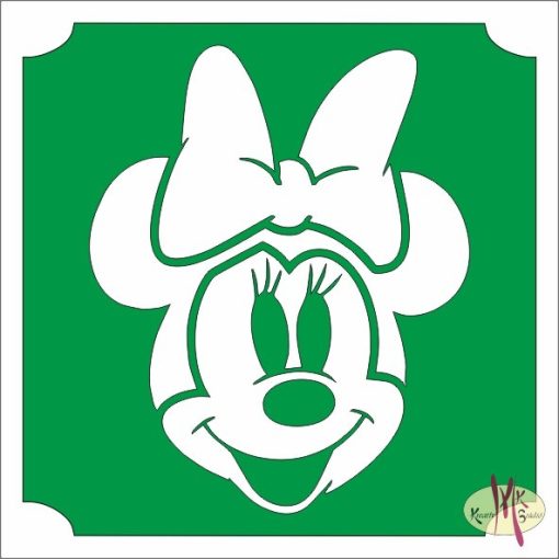 5x5 cm-es Csillámtetoválás sablon - Minnie Mouse 72