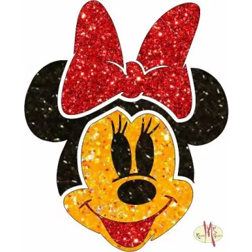 5x5 cm-es Csillámtetoválás sablon - Minnie Mouse 72