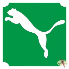 5x5 cm-es Csillámtetoválás sablon- Puma 75