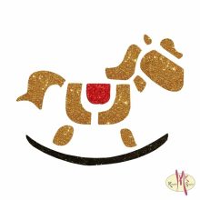 5x5 cm-es Csillámtetoválás sablon - Hintaló 79