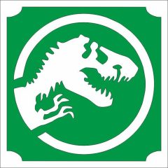 5x5 cm-es Csillámtetoválás sablon - Jurassic Park 81