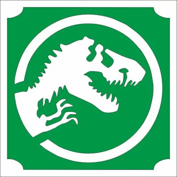 5x5 cm-es Csillámtetoválás sablon - Jurassic Park 81
