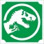 5x5 cm-es Csillámtetoválás sablon - Jurassic Park 81