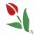 5x5 cm-es Csillámtetoválás sablon - Tulipán 83