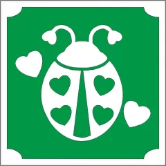 5x5 cm-es Csillámtetoválás sablon - Katica 86