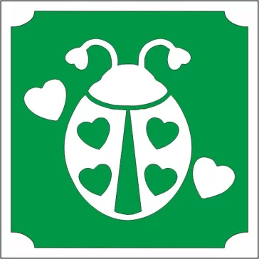 5x5 cm-es Csillámtetoválás sablon - Katica 86