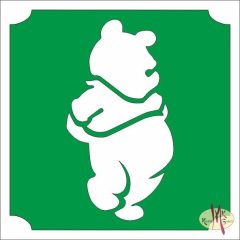 5x5 cm-es Csillámtetoválás sablon - Micimackó 87