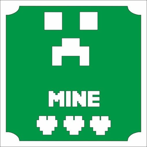 5x5 cm-es Csillámtetoválás sablon - Minecraft 92