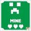 5x5 cm-es Csillámtetoválás sablon - Minecraft 92