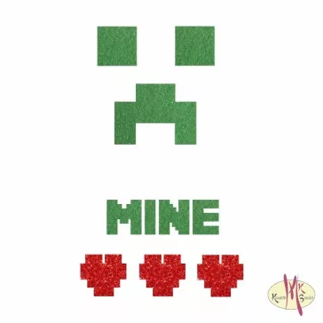 5x5 cm-es Csillámtetoválás sablon - Minecraft 92