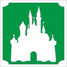 5x5 cm-es Csillámtetoválás sablon -Kastély 95