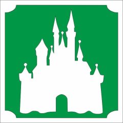 5x5 cm-es Csillámtetoválás sablon -Kastély 95