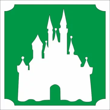 5x5 cm-es Csillámtetoválás sablon -Kastély 95