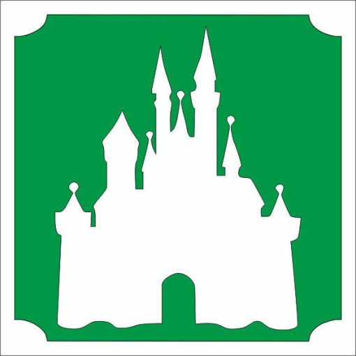 5x5 cm-es Csillámtetoválás sablon -Kastély 95