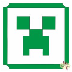 5x5 cm-es csillámtetoválás sablon - Minecraft 98