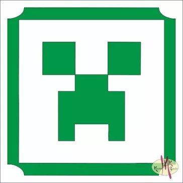 5x5 cm-es csillámtetoválás sablon - Minecraft 98