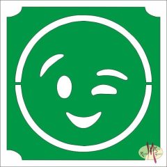 5x5 cm-es Csillámtetoválás sablon -  Emoji, Smiley  100