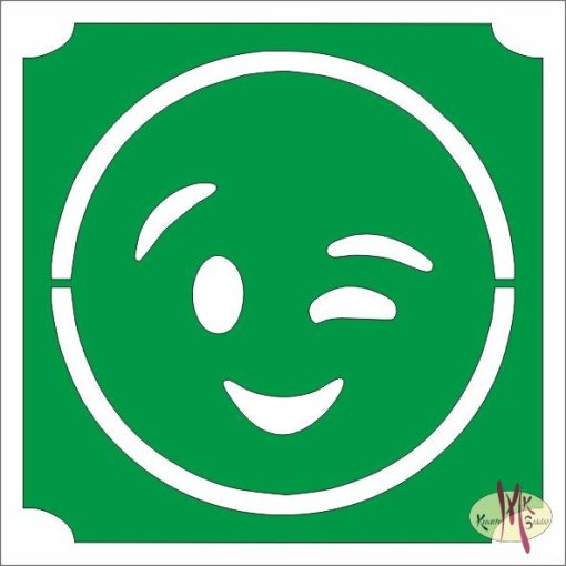 5x5 cm-es Csillámtetoválás sablon -  Emoji, Smiley  100