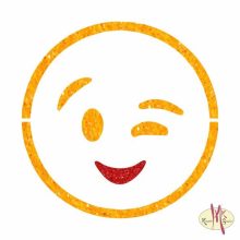 5x5 cm-es Csillámtetoválás sablon -  Emoji, Smiley  100
