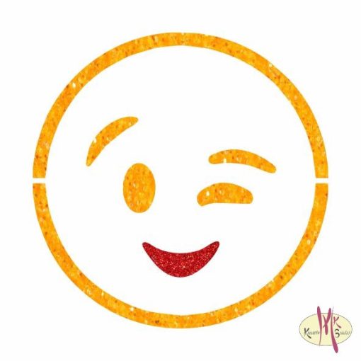 5x5 cm-es Csillámtetoválás sablon -  Emoji, Smiley  100