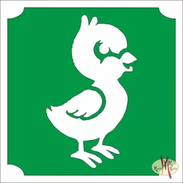 5x5 cm-es Csillámtetoválás sablon - Csibe 106