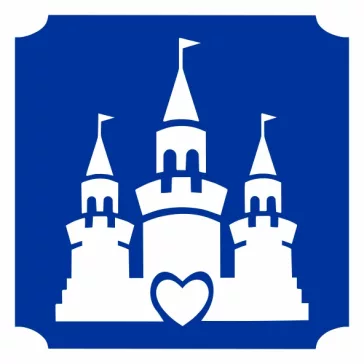 KiviArt Hercegnő kastély csillámtetoválás sablon – öntapadós 3 rétegű stencil