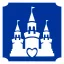 KiviArt Hercegnő kastély csillámtetoválás sablon – öntapadós 3 rétegű stencil