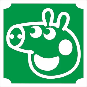5x5 cm-es Csillámtetoválás sablon - Peppa malac 112