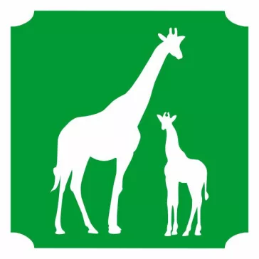 5x5 cm-es Csillámtetoválás sablon - Zsiráf bébi 117