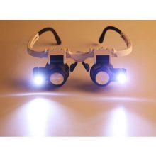 Fejpántos binokuláris órás nagyító állítható 8x-23x nagyítással és LED-del