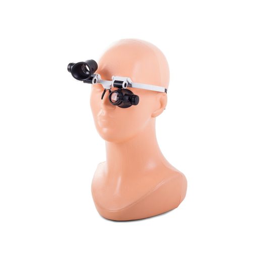 Fejpántos binokuláris órás nagyító állítható 8x-23x nagyítással és LED-del