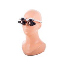 Fejpántos binokuláris órás nagyító állítható 8x-23x nagyítással és LED-del