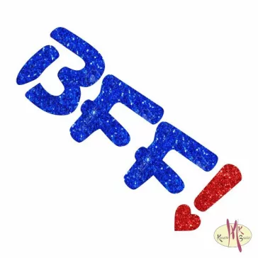 5x5 cm-es Csillámtetoválás sablon - BFF! 119