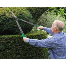 73 cm-ig kihúzható teleszkópos sövénynyíró olló acél pengével és szürke-fekete ergonomikus nyéllel