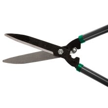 73 cm-ig kihúzható teleszkópos sövénynyíró olló acél pengével és szürke-fekete ergonomikus nyéllel