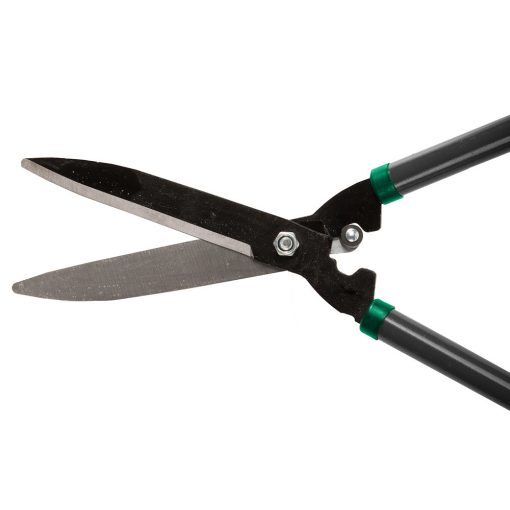 73 cm-ig kihúzható teleszkópos sövénynyíró olló acél pengével és szürke-fekete ergonomikus nyéllel