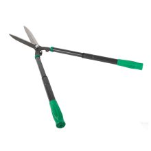 73 cm-ig kihúzható teleszkópos sövénynyíró olló acél pengével és szürke-fekete ergonomikus nyéllel