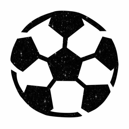 5x5 cm-es Csillámtetoválás sablon - Foci labda 122