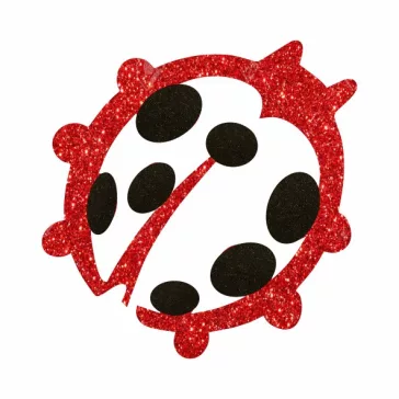 5x5 cm-es Csillámtetoválás sablon - Katica 125