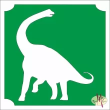 5x5 cm-es Csillámtetoválás sablon -Dino 132
