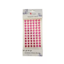 Strasszkő 10 mm Pink 66db/cs