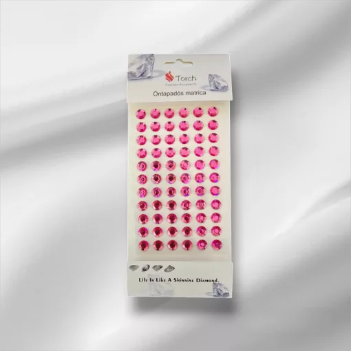 Strasszkő 10 mm Pink 66db/cs