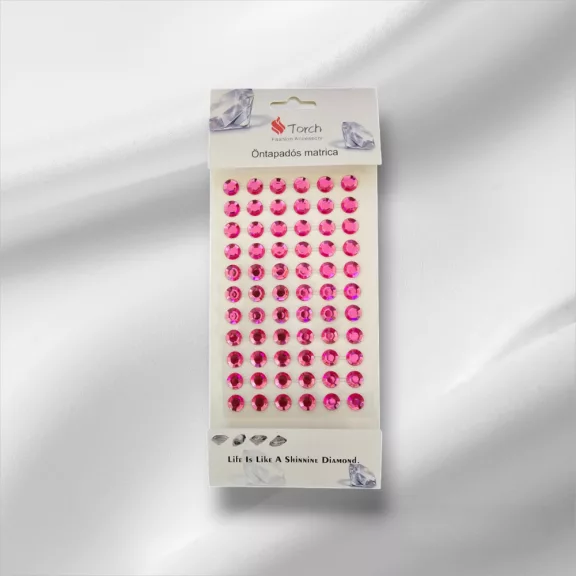 Strasszkő 10 mm Pink 66db/cs