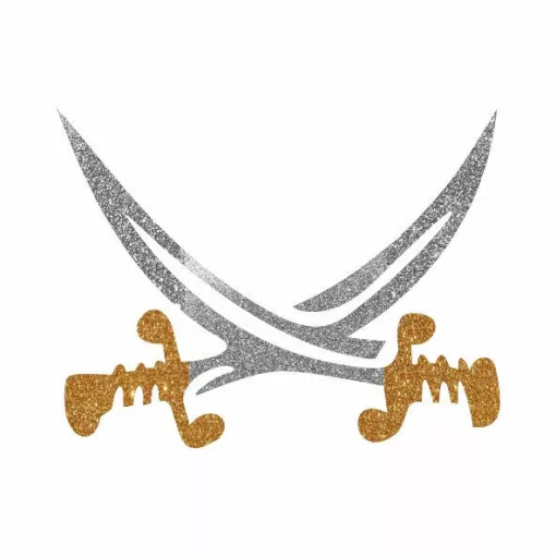 5x5 cm-es Csillámtetoválás sablon - Kalóz kard 133