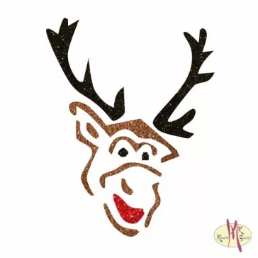 5x5 cm-es Csillámtetoválás  sablon - Sven, Frozen 135