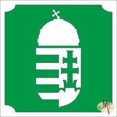   5x5 cm-es Csillámtetoválás sablon - Magyarország címere 140